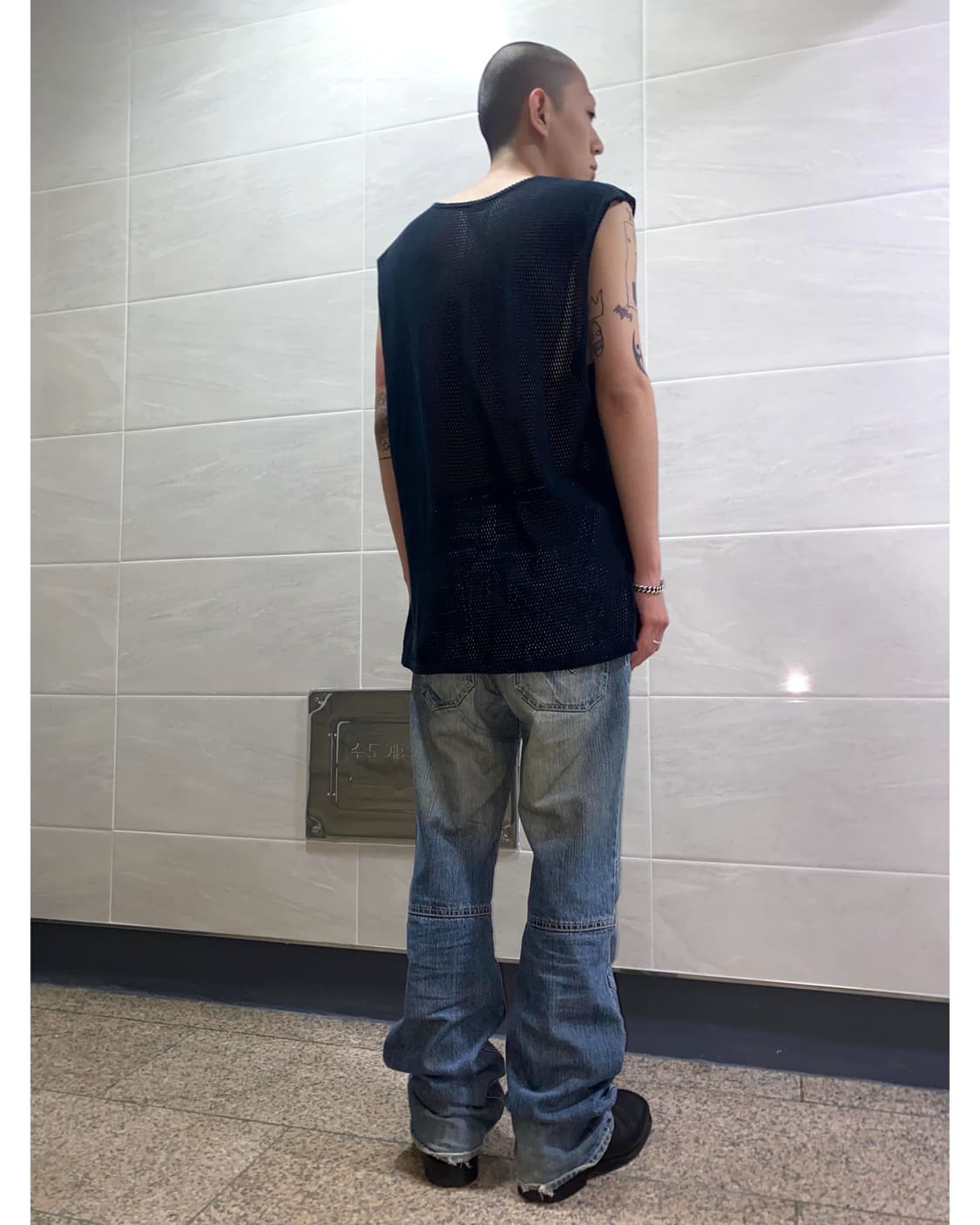 Boots Cut Biker Denim Pants 상품이미지3
