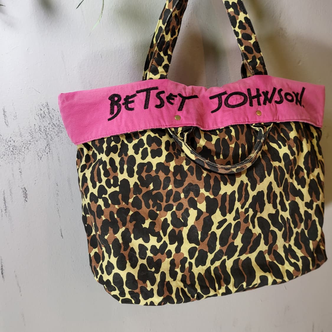 Betsey Johnson(벳시 존슨)레오파드 핑크 토트백 상품이미지3