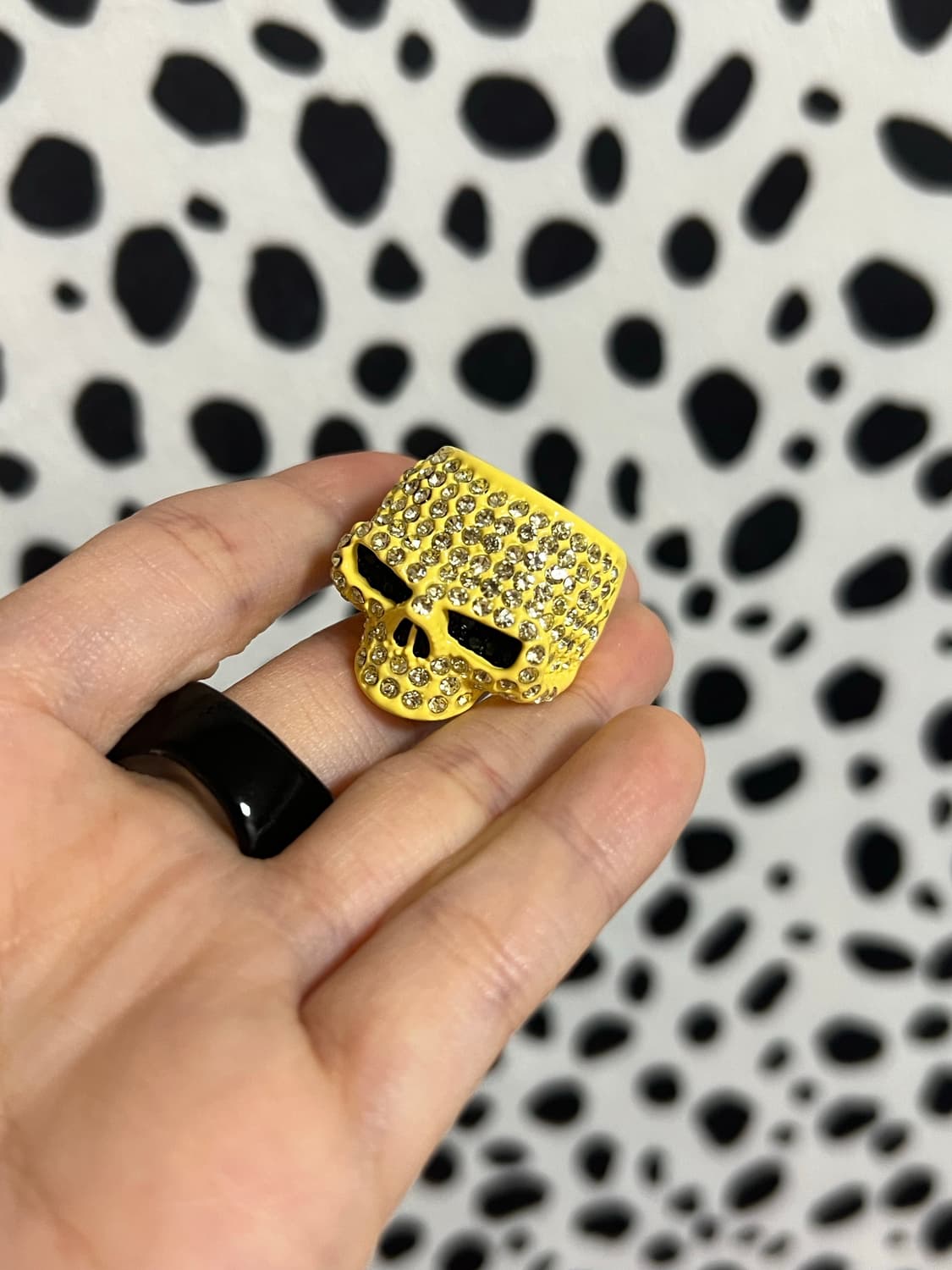 빈티지 펑크 큐빅 해골 반지 갸루 y2k 상품이미지3