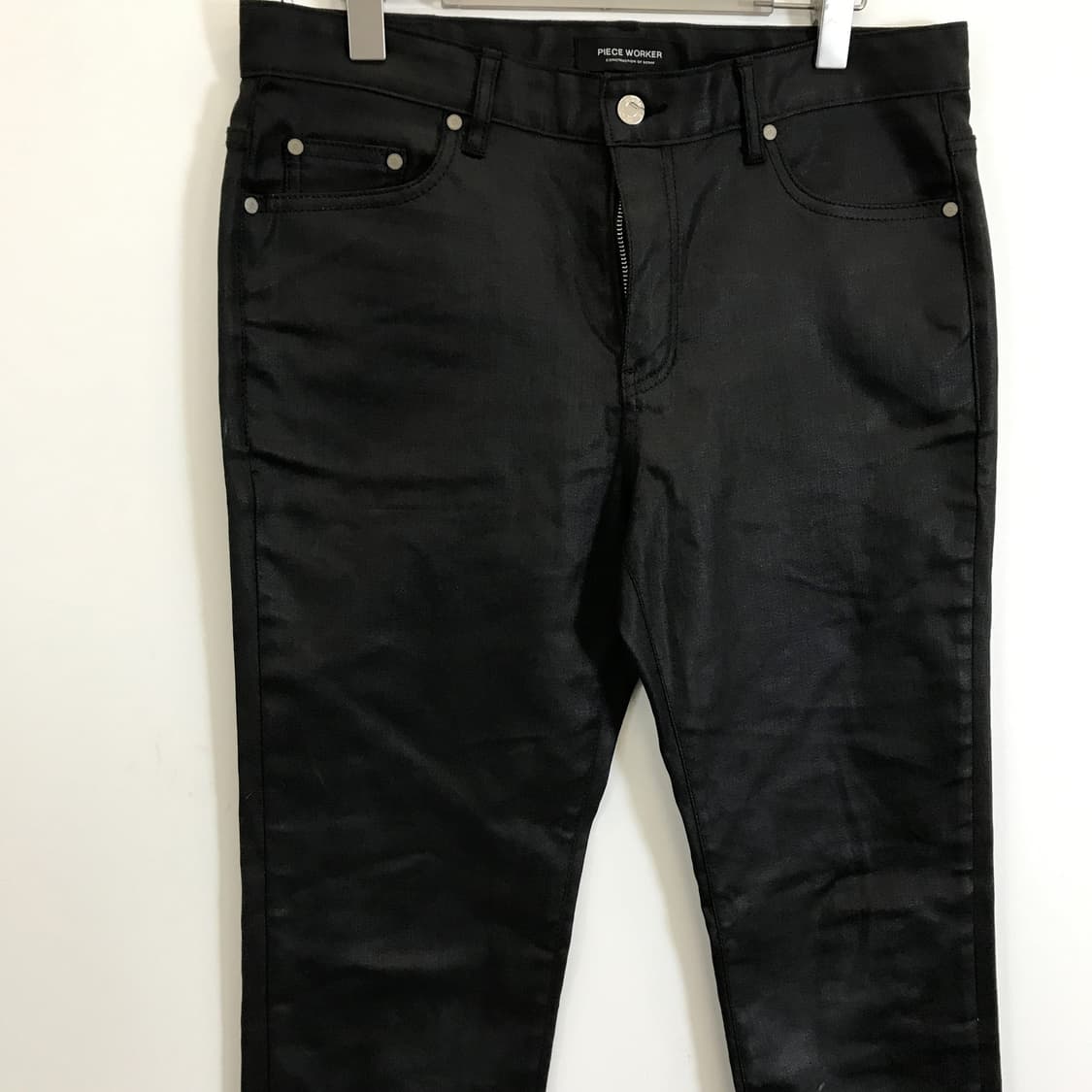 피스워커 슬림핏 블랙코팅진 [34인치] 상품이미지2