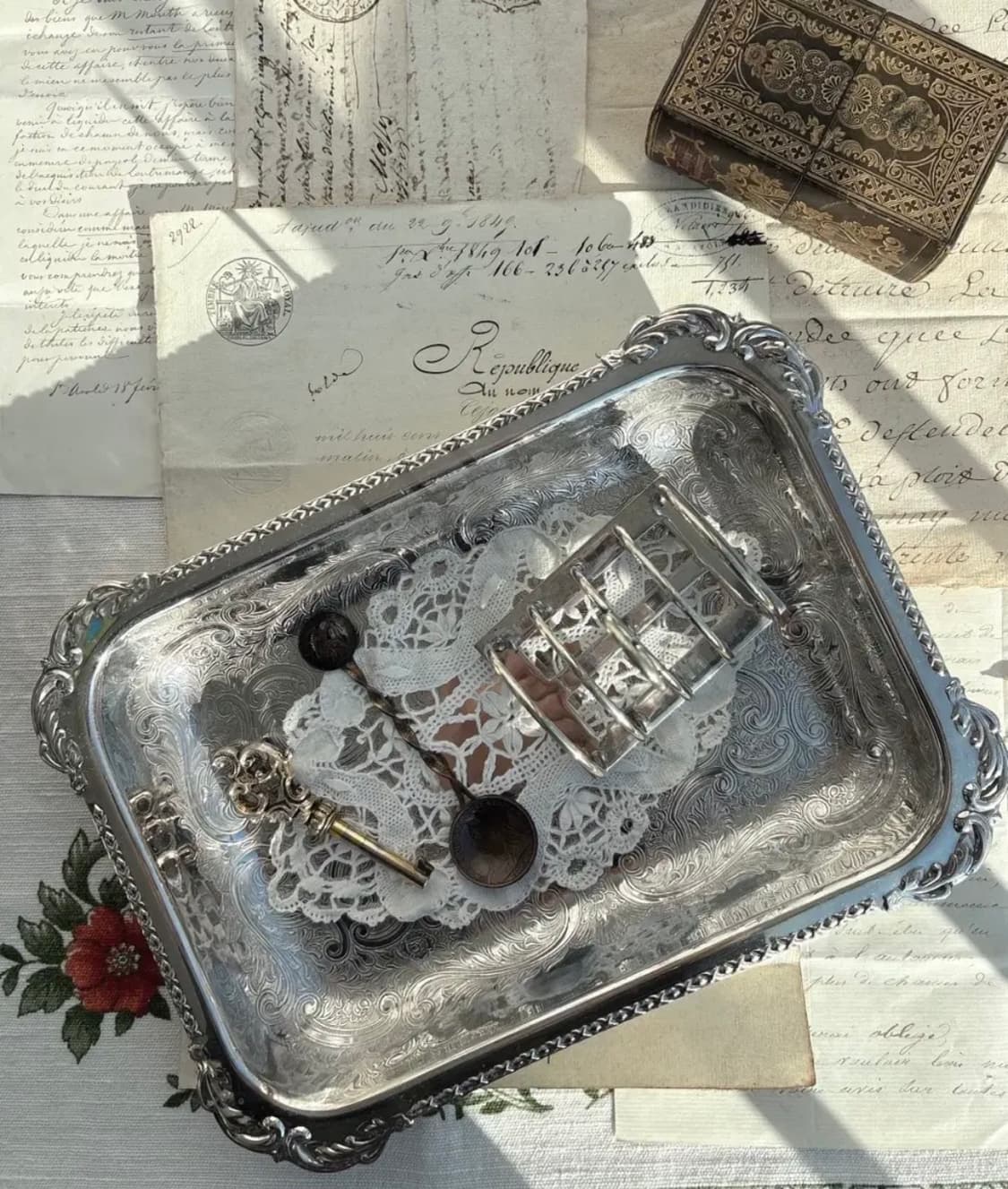 영국 실버플레이트 트레이 상품이미지1