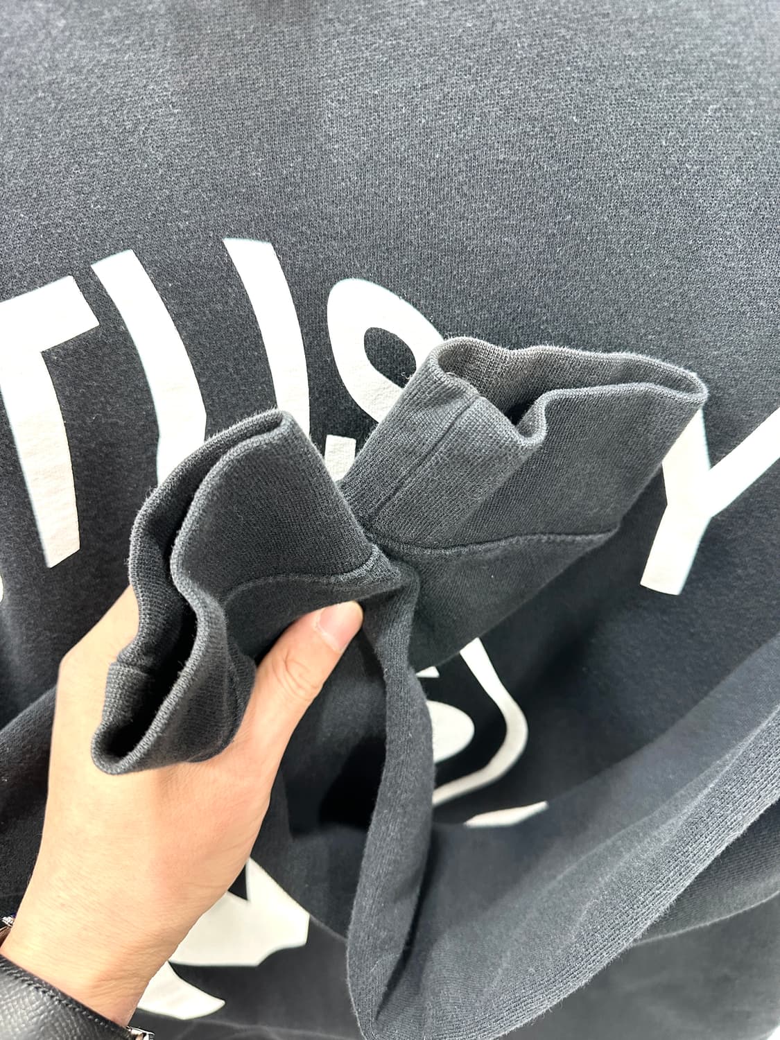 스투시 맨투맨 블랙 L 상품이미지5