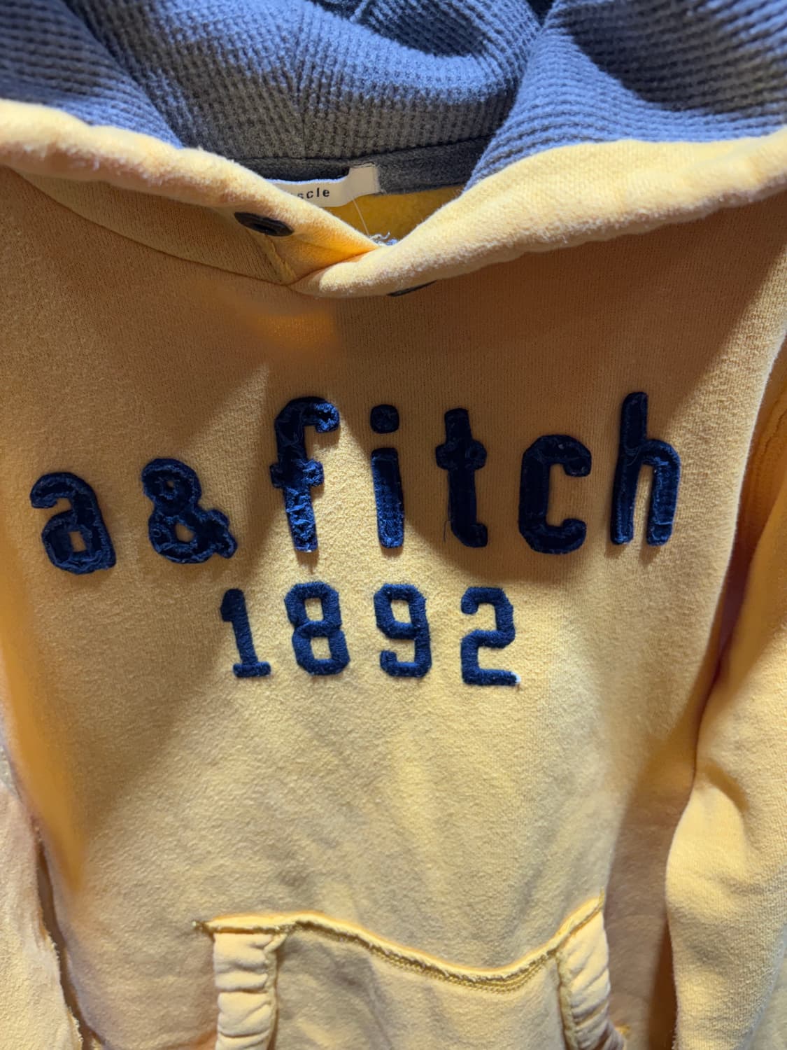 XL 아베크롬비 1892 옐로우 후드티 상품이미지4