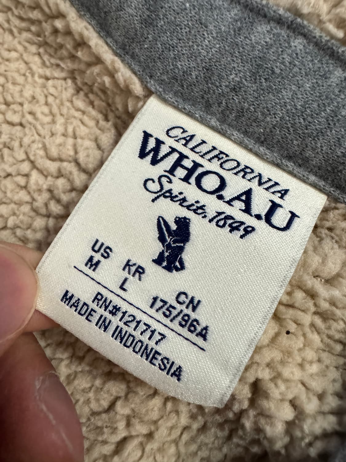 공용 후아유 y2k 스펠아웃 보아털 후드집업 아베크롬비 느낌!! 상품이미지3