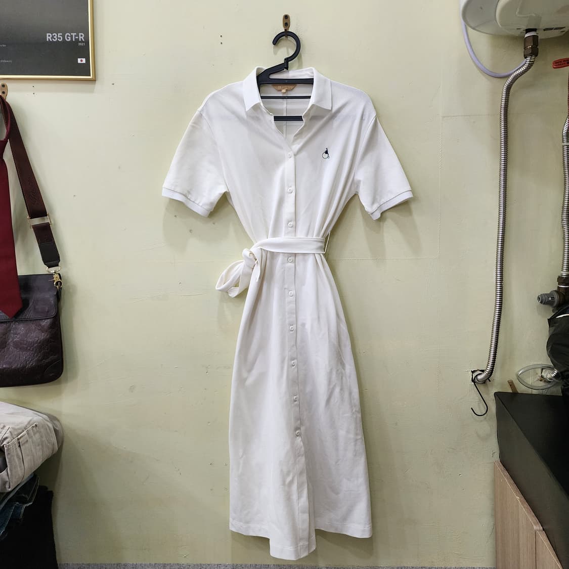 [S] 빈폴 피케 셔츠 원피스 (화이트) 상품이미지1