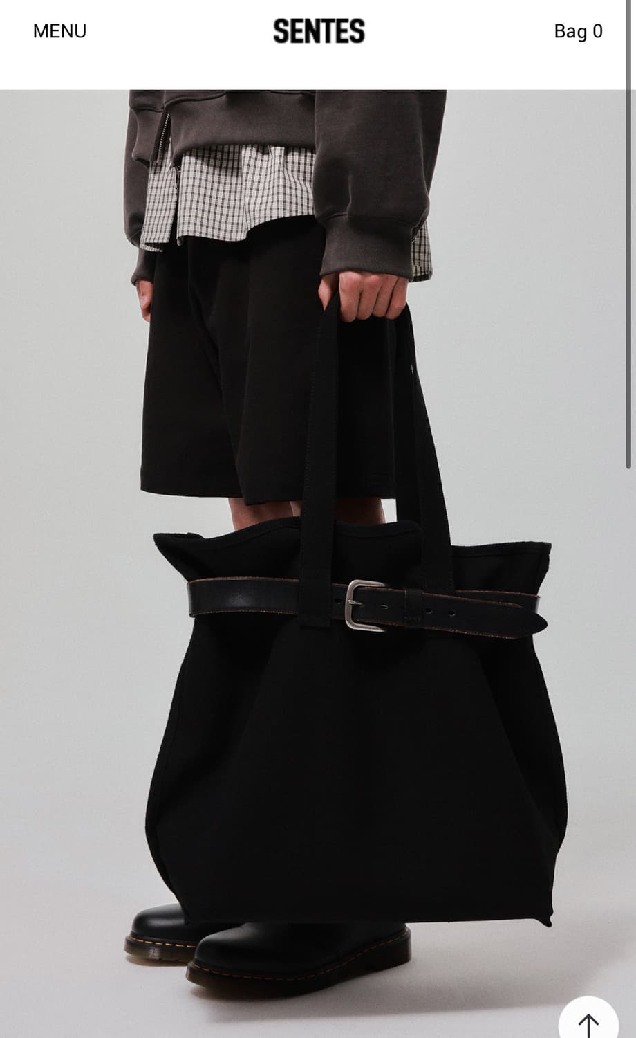 센테스 러기드 캔버스 토트백 블랙 상품이미지2