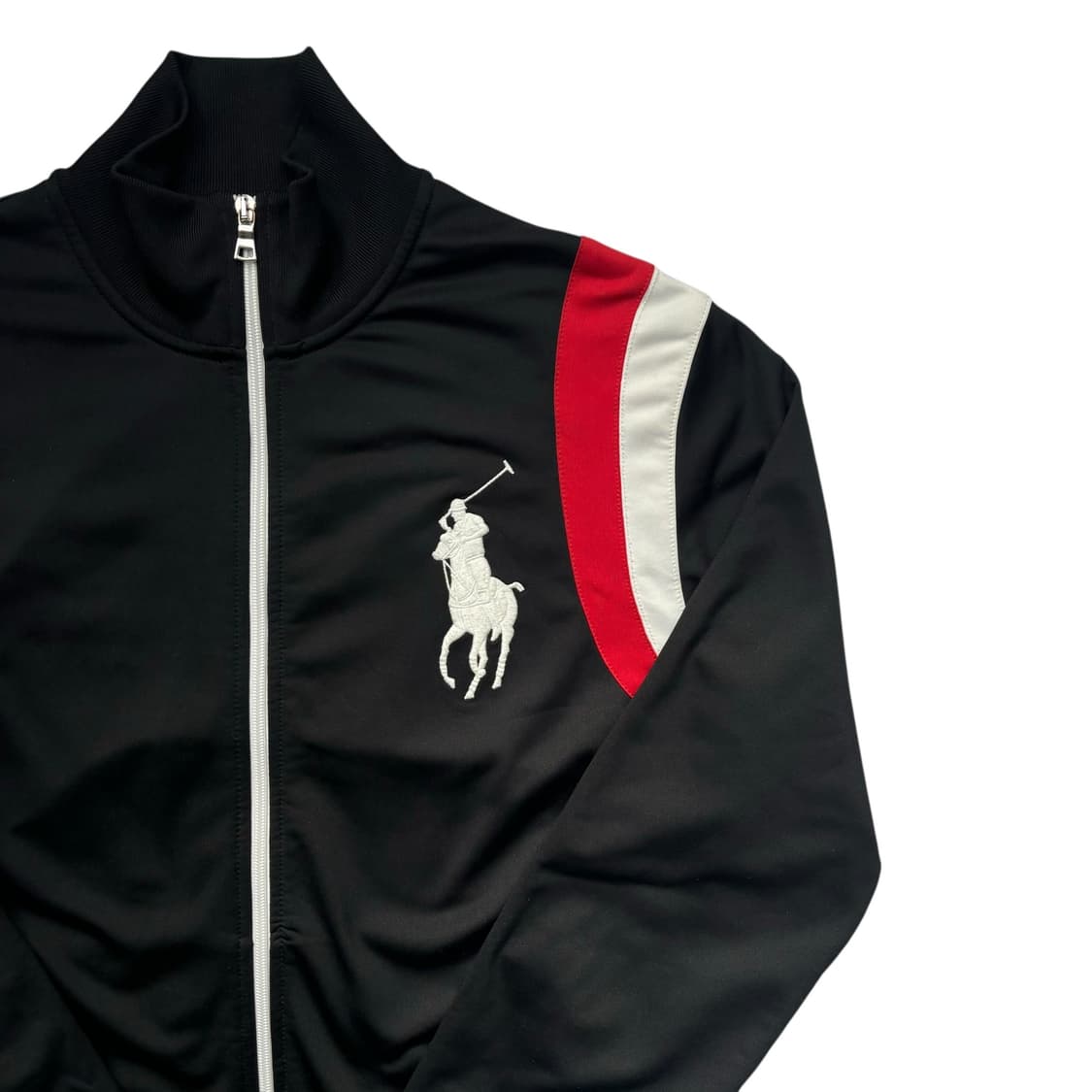 폴로 랄프로렌 화이트 빅 포니 블랙 트랙탑 져지 M 상품이미지2