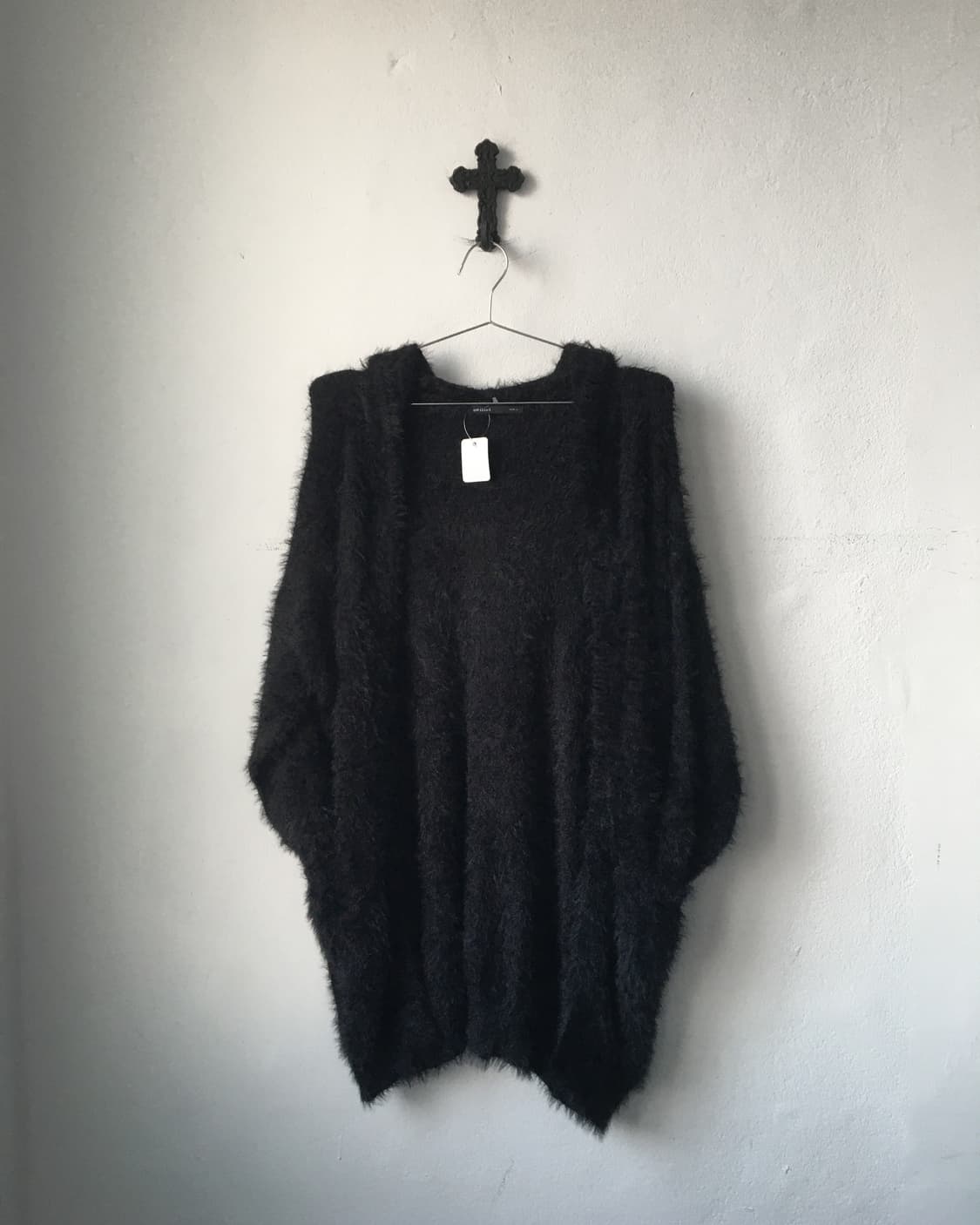 Fluffy hood open cardigan 상품이미지2