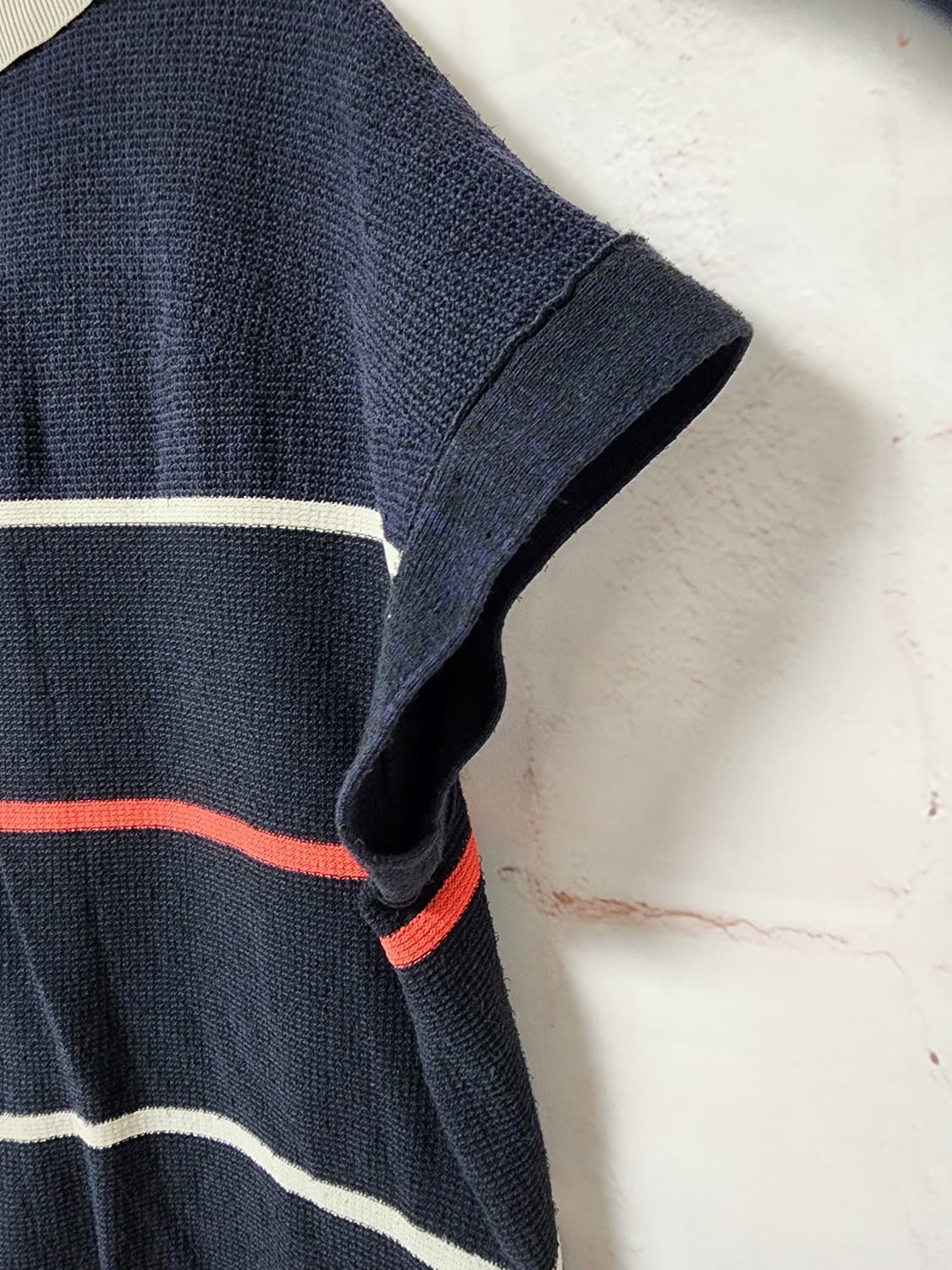 SYSTEM 스트라이프 패턴 반팔 니트 상품이미지5