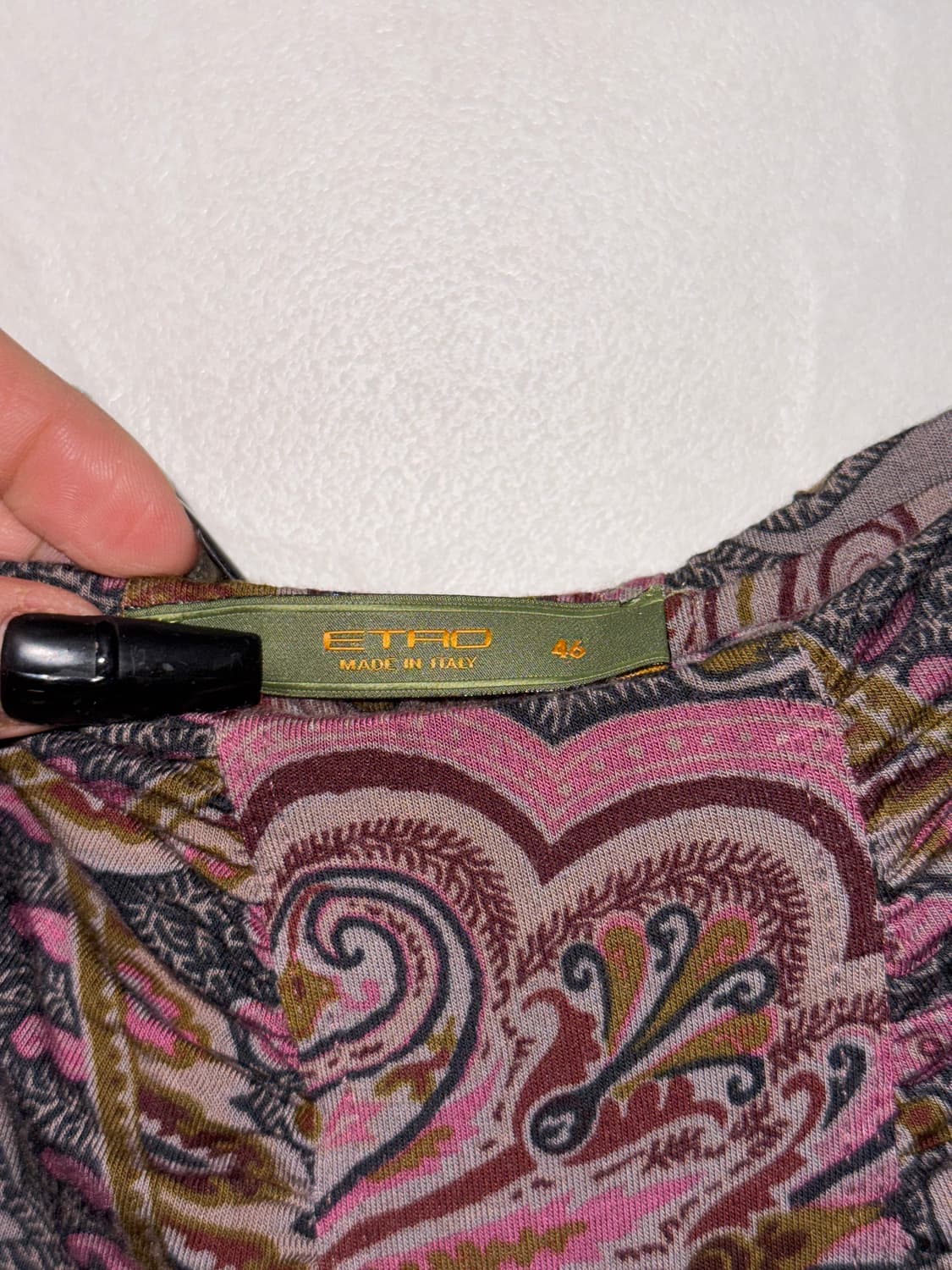 ETRO pink gray ethnic paisley cotton sk 상품이미지4
