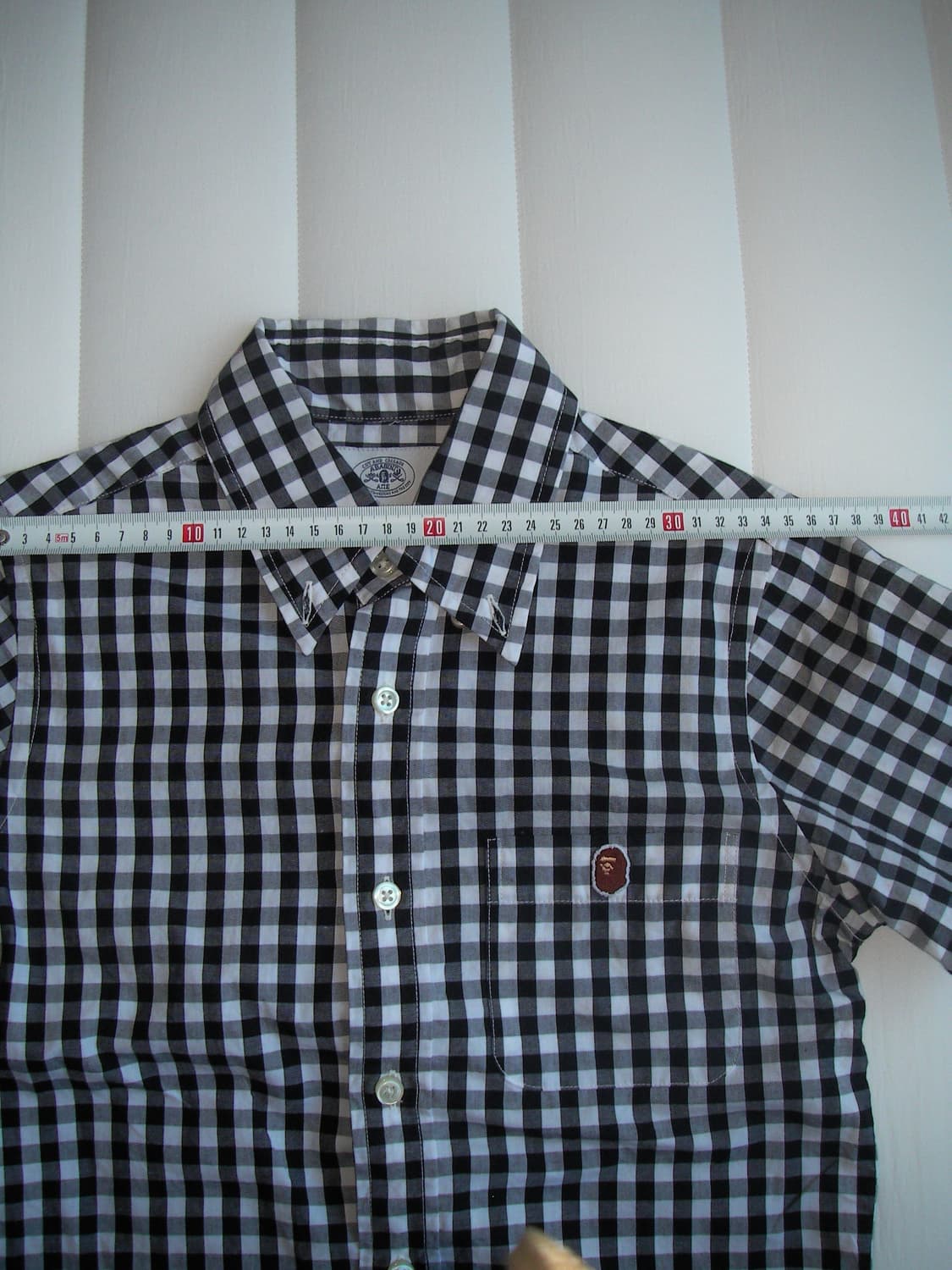 베이프 깅엄체크 셔츠 상품이미지7