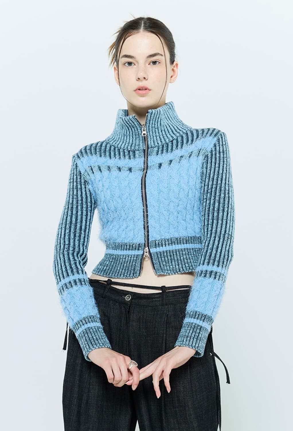 라티젠 니트집업 상품이미지1