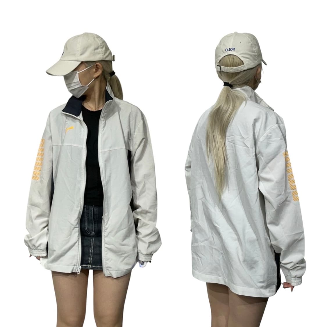 푸마 화이트 오버핏 트랙탑 져지 XL 상품이미지1