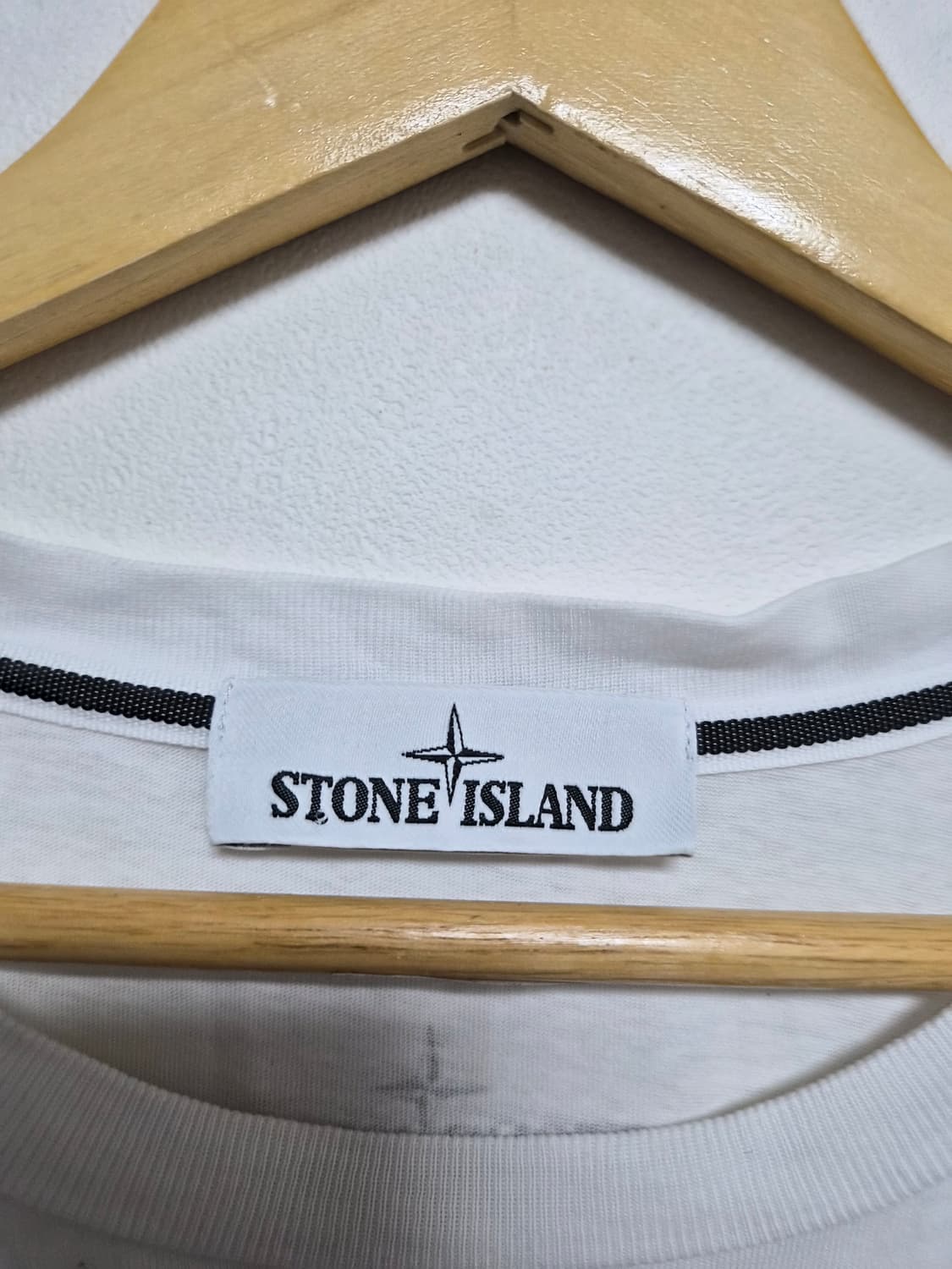 스톤아일랜드 빅로고 화이트 반팔티셔츠 XL - T114 상품이미지4