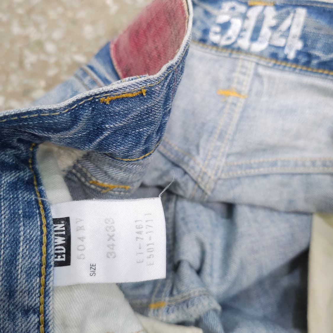 EDWIN 504RV 빈티지 데님팬츠- 34 상품이미지8