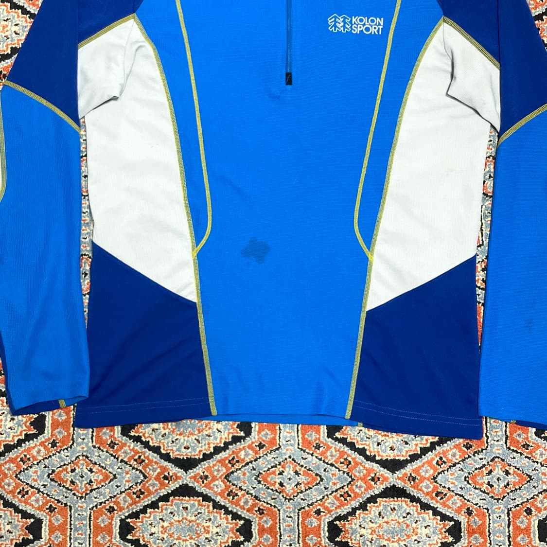 코오롱스포츠 블루 기능성 반집업 티셔츠 남성95 상품이미지3