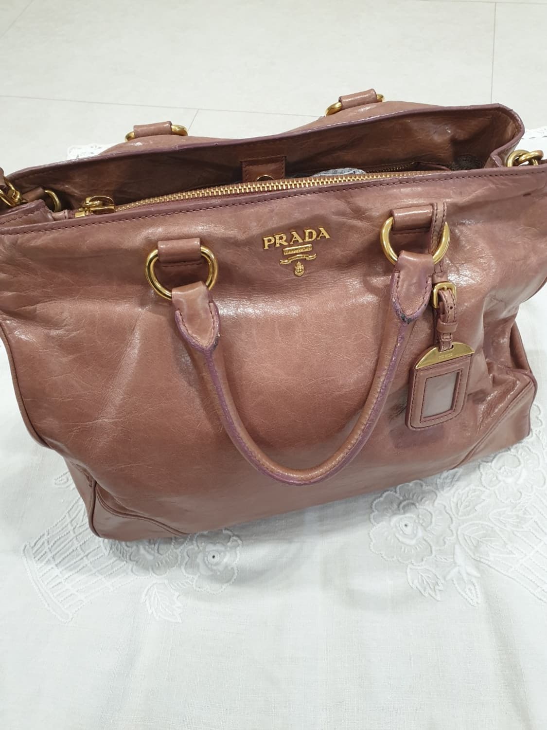 프라다 핑크가방 (숄더끈포함) 상품이미지6