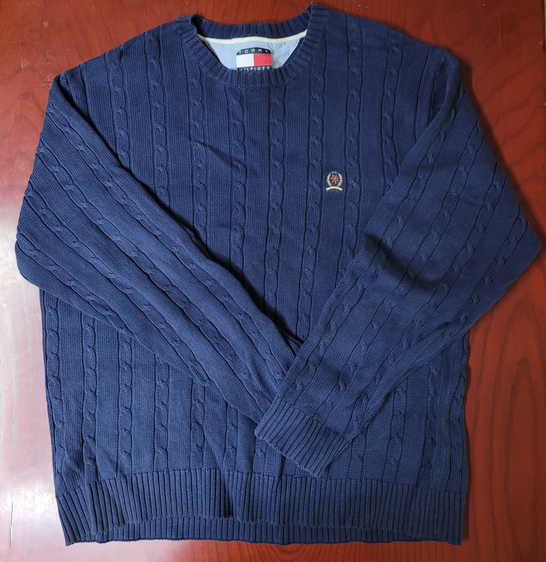  90s 미국빈티지 타미힐피거 코튼 꽈베기 니트 상품이미지1