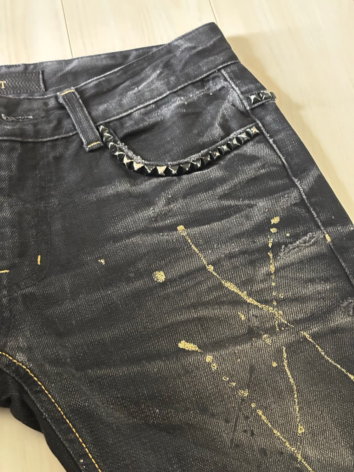 Lagust 희귀 펑크 y2k 로우라이즈 흑청 상품이미지5