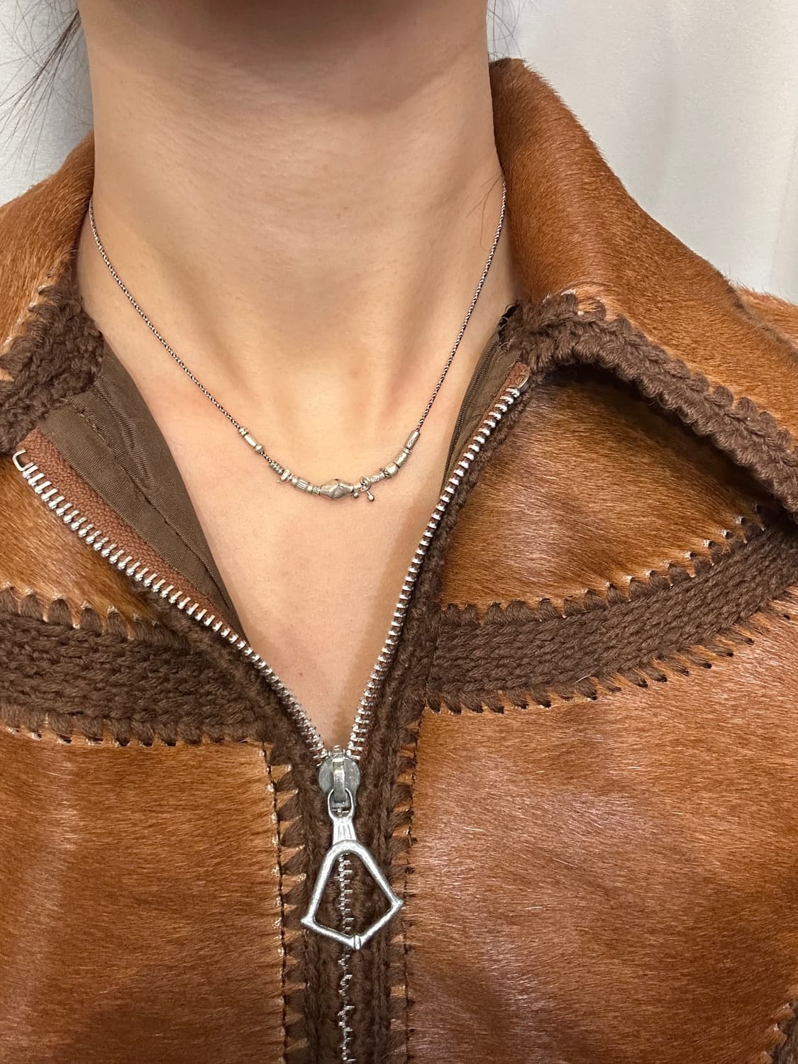 Musta karensilver mix Necklace 상품이미지4