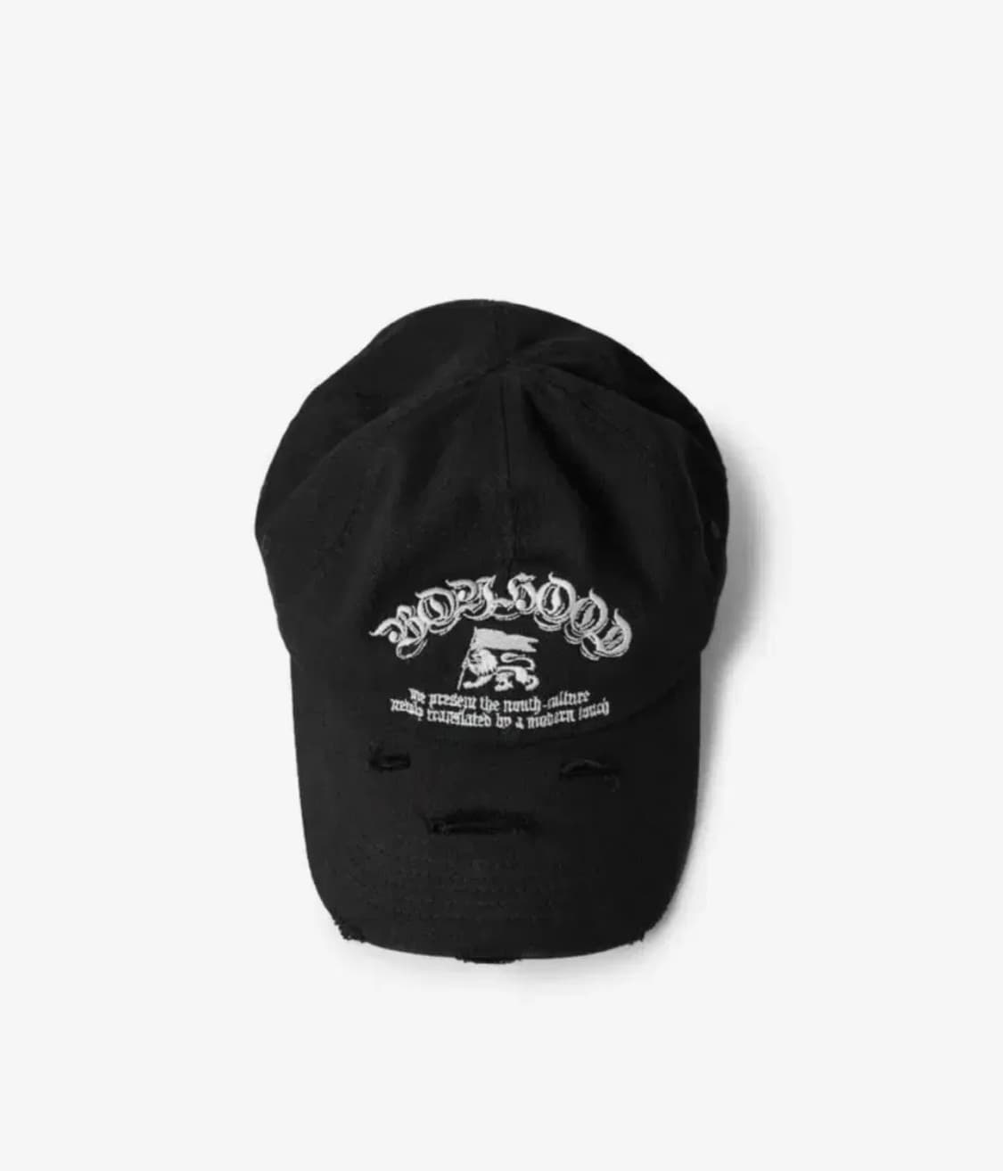 [새상품]ETCE BOY HOOD DESTROYED CAP (BLACK) 상품이미지1