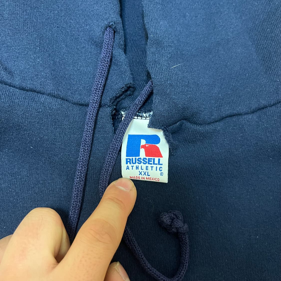 [XXL] 90s 빈티지 러셀 후드 네이비 상품이미지2