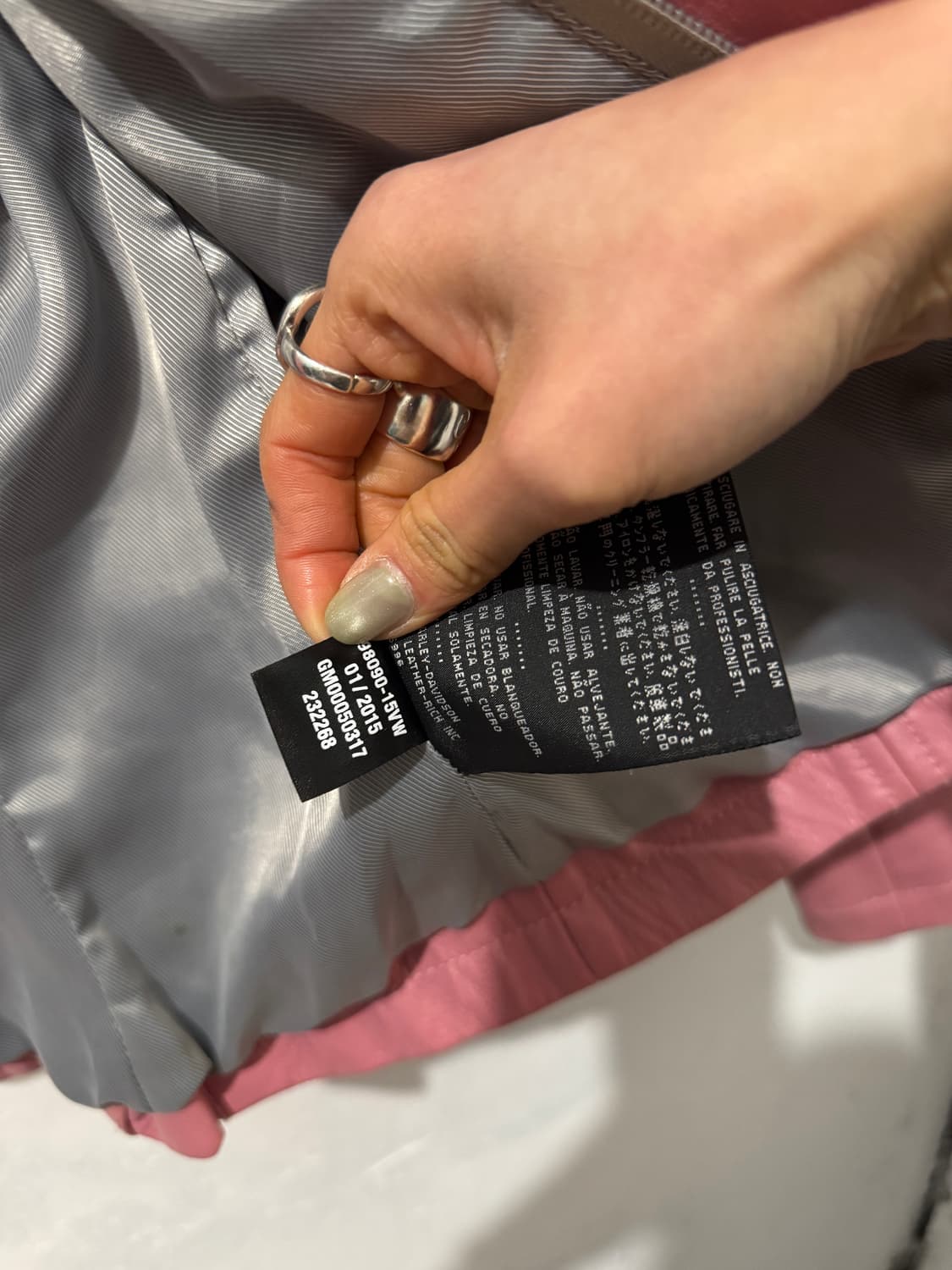 할리데이비슨 핑크 레더 라이딩 자켓 상품이미지10