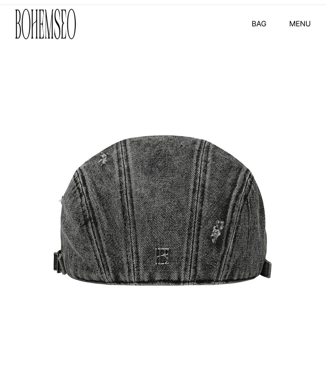 보헤미안서울 데님 헌팅캡 WASHED DENIM HUNTING CAP 상품이미지2