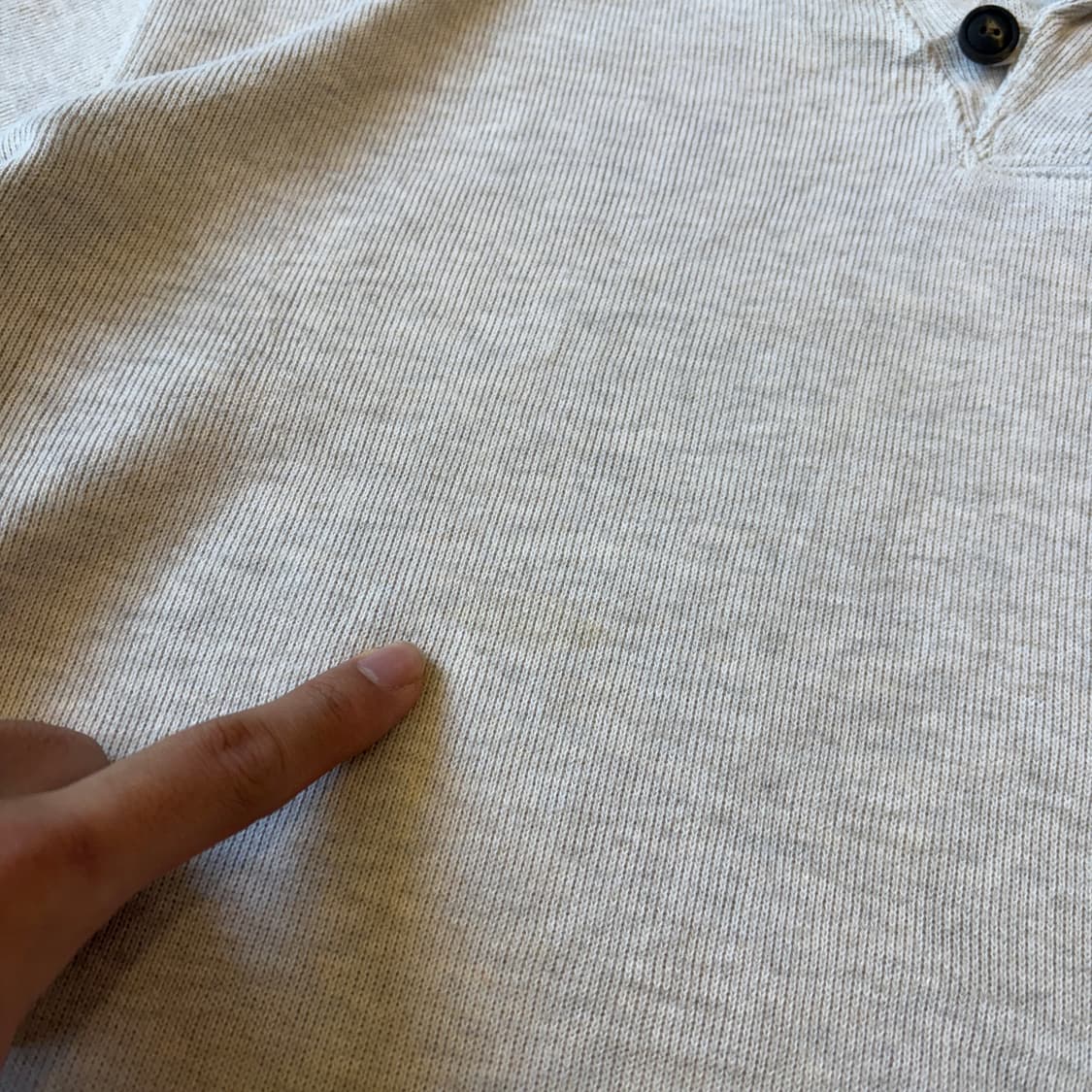 폴로 정품 아이보리 코튼 숄카라 니트 상품이미지5