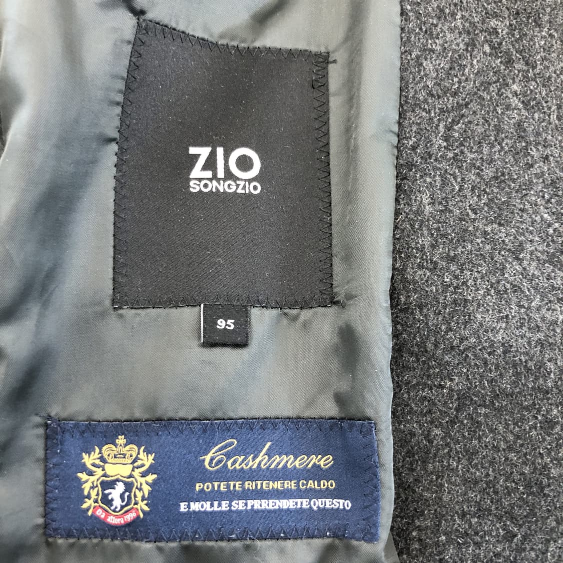 지오송지오 캐시미어 체스터울코트 95 사이즈  상품이미지5