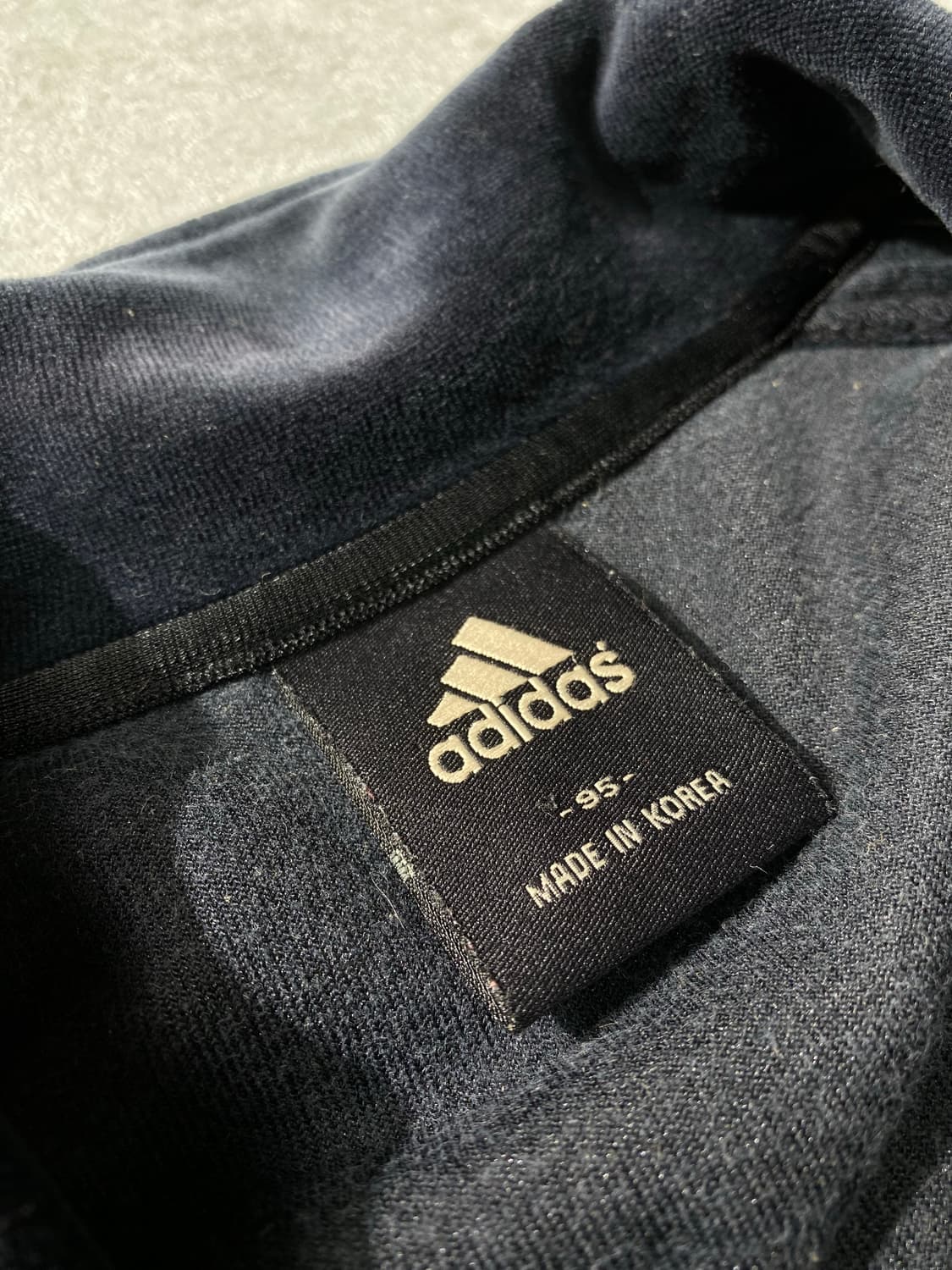 [M] 00s Adidas 아디다스 다크네이비 벨루어 트랙져지 셋업 상품이미지6