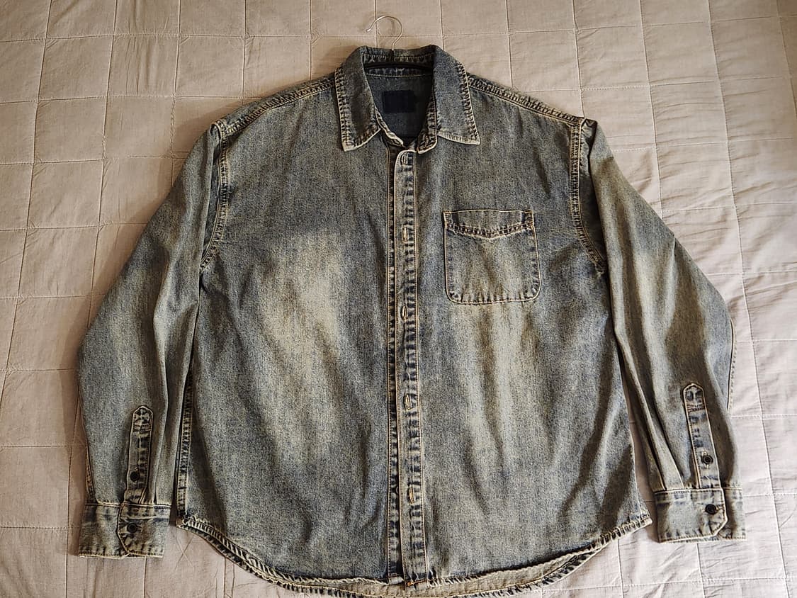 디미트리블랙 바이오워싱 데님 셔츠 상품이미지1