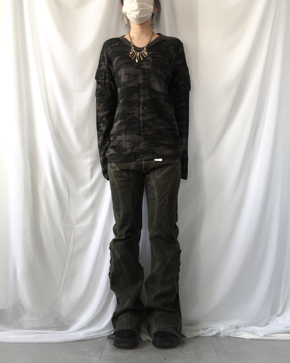 Avirex came pattern sleeve 상품이미지6