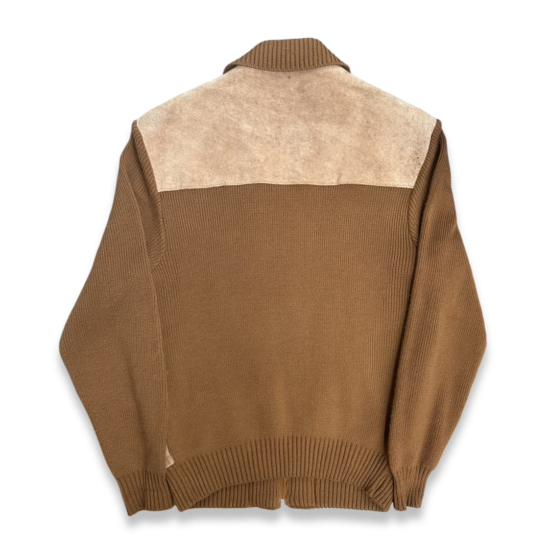 80s Sears SportsWear 니트 스웨이드 자켓 L 상품이미지2