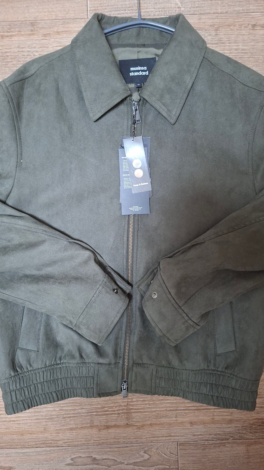 무신사 스탠다드 신세틱 스웨이드 미니멀 블루종 재킷 상품이미지1