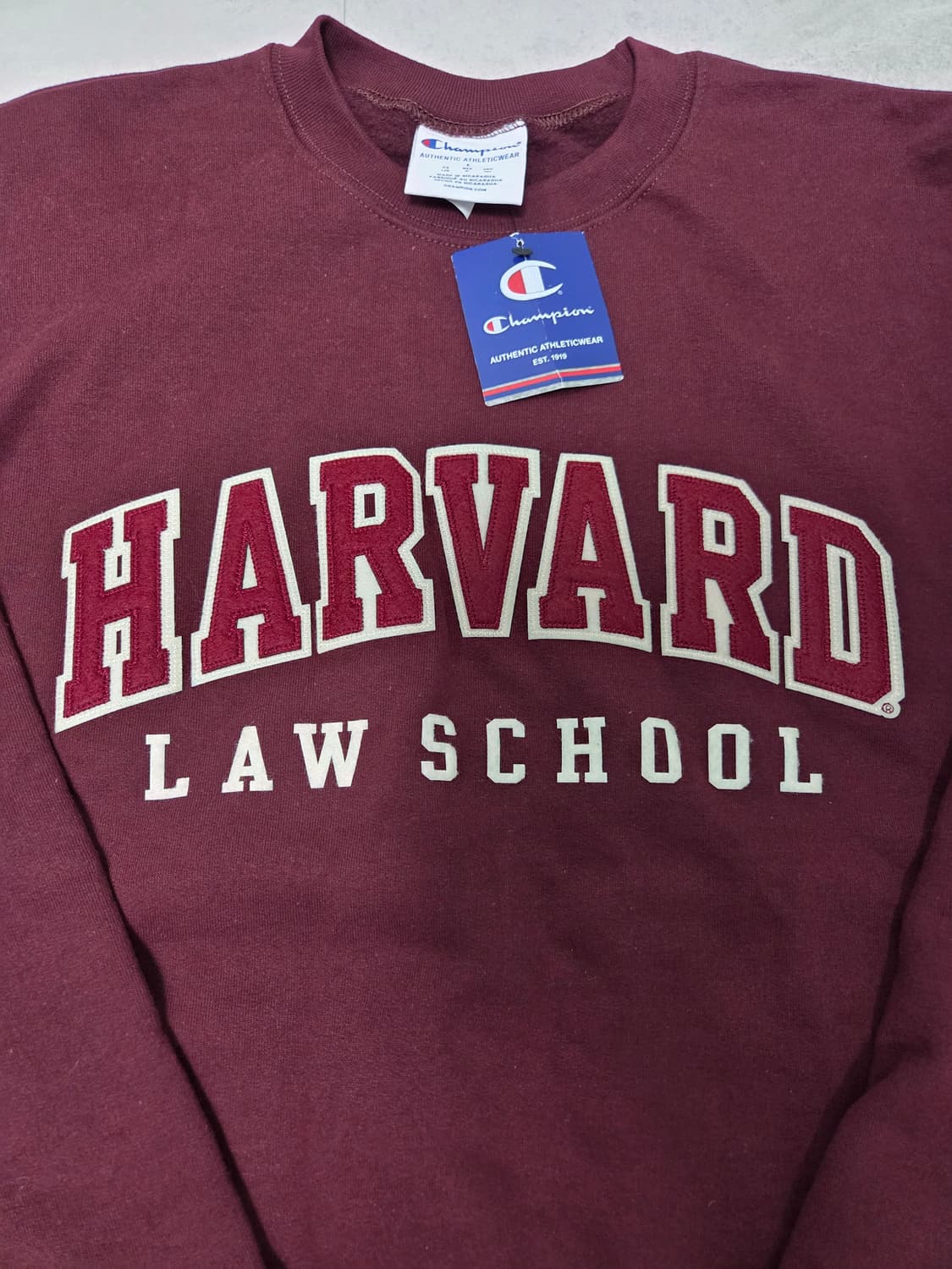 챔피온 하버드 로스쿨 맨투맨 버건디 상품이미지2