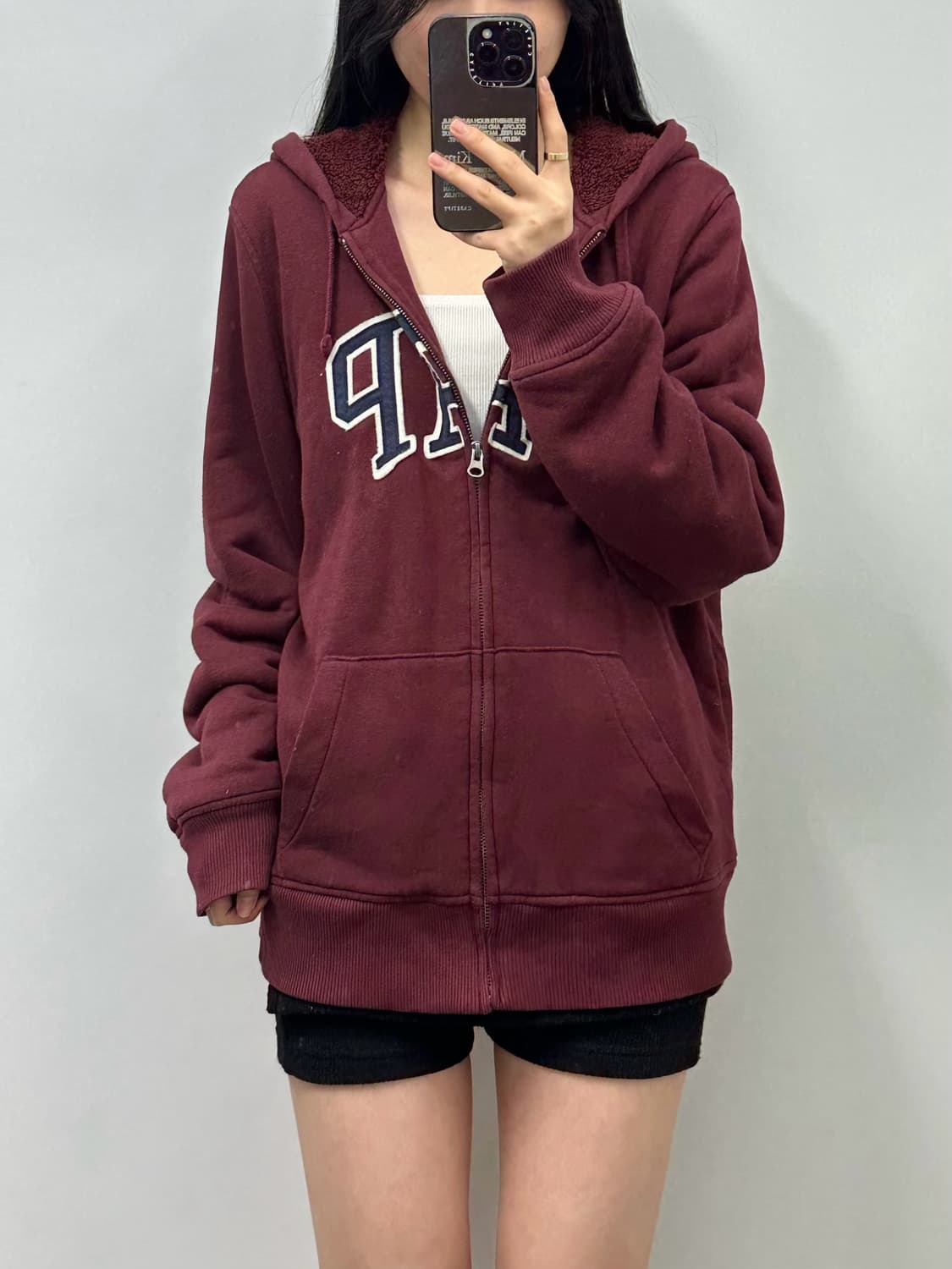 Gap 갭 버건디 후드집업 상품이미지1