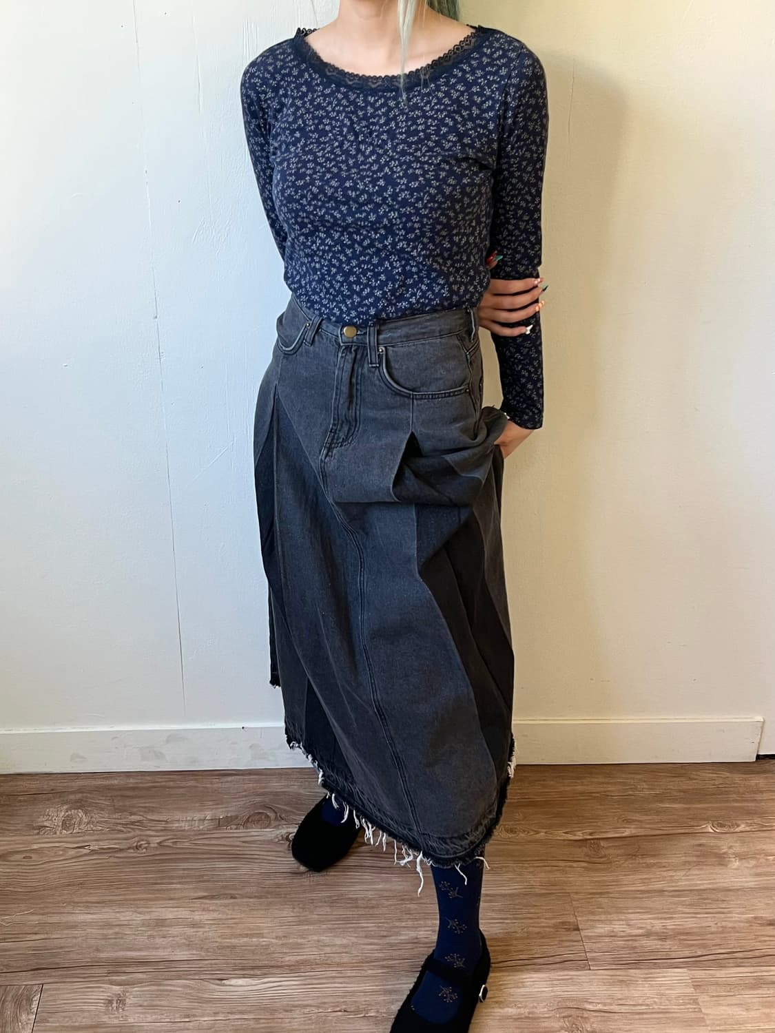 vertDense 플라워 레이스 탑 상품이미지6