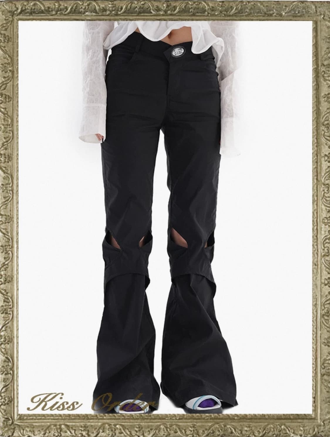 택포) kiss order slim punching pants 상품이미지1