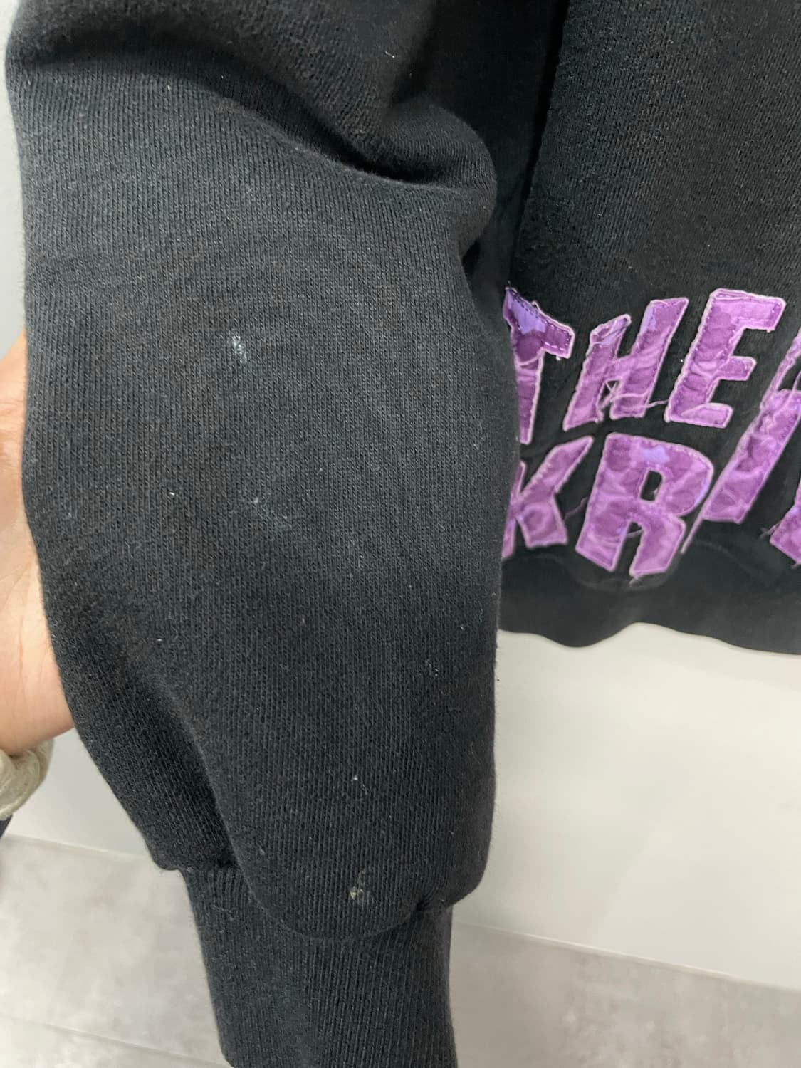 빈티지 퍼플로고 블랙 후드집업 H1739 상품이미지9