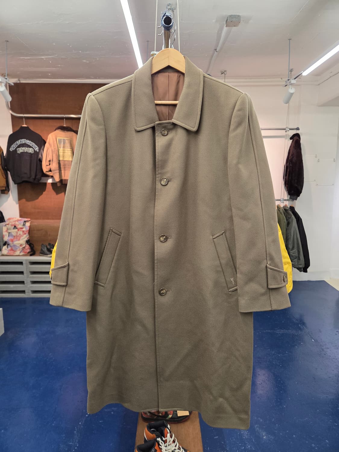 2000s YSL 입생로랑 베이지 롱 코트 상품이미지4