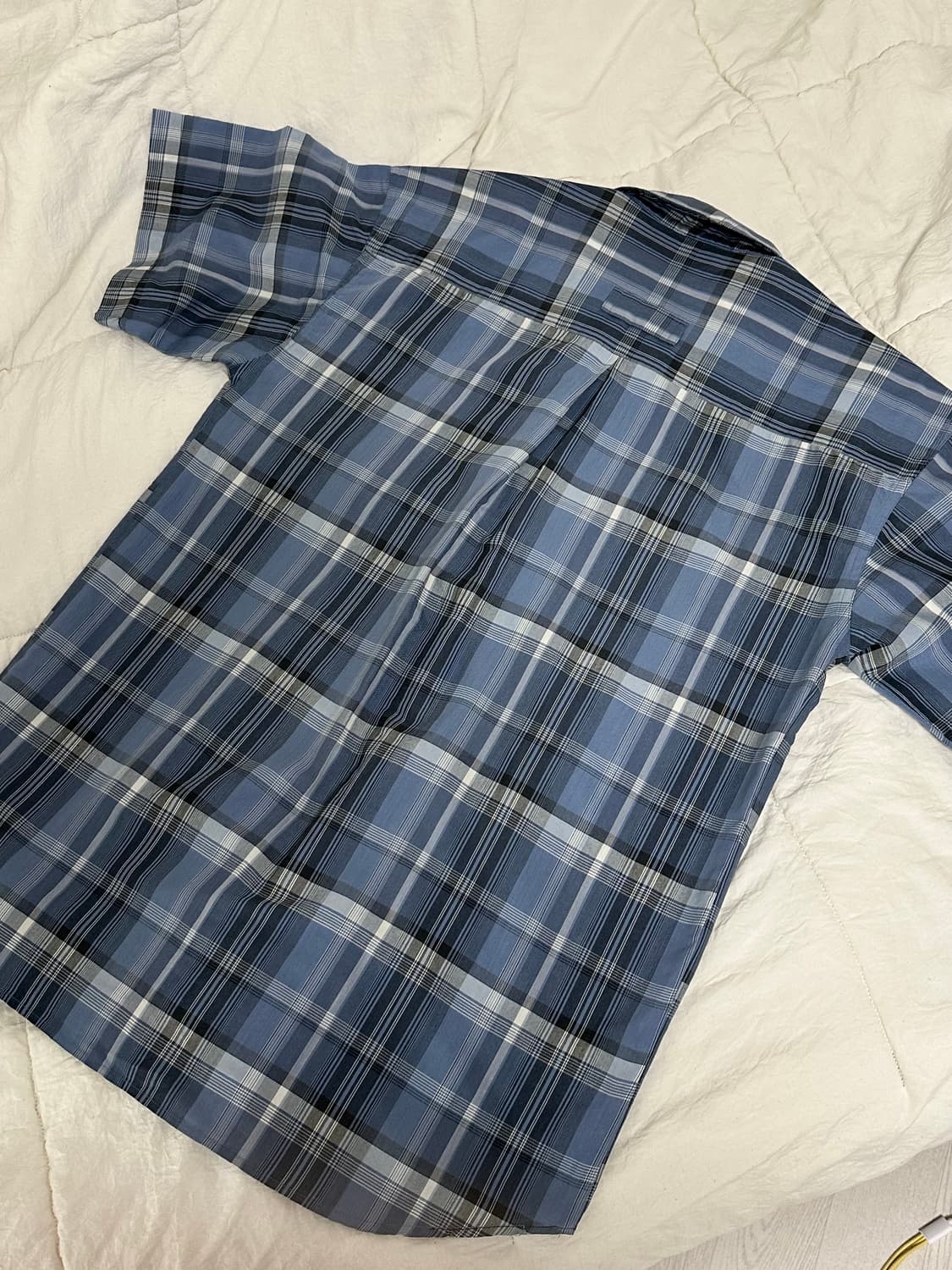 콜롬비아 체크 반팔 셔츠 라지 상품이미지2