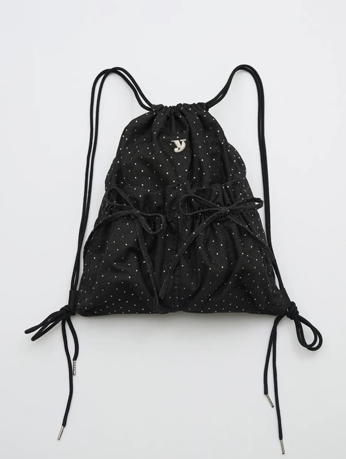 여밈 tie gym sack (star black) 도트 땡땡이 백팩 상품이미지1
