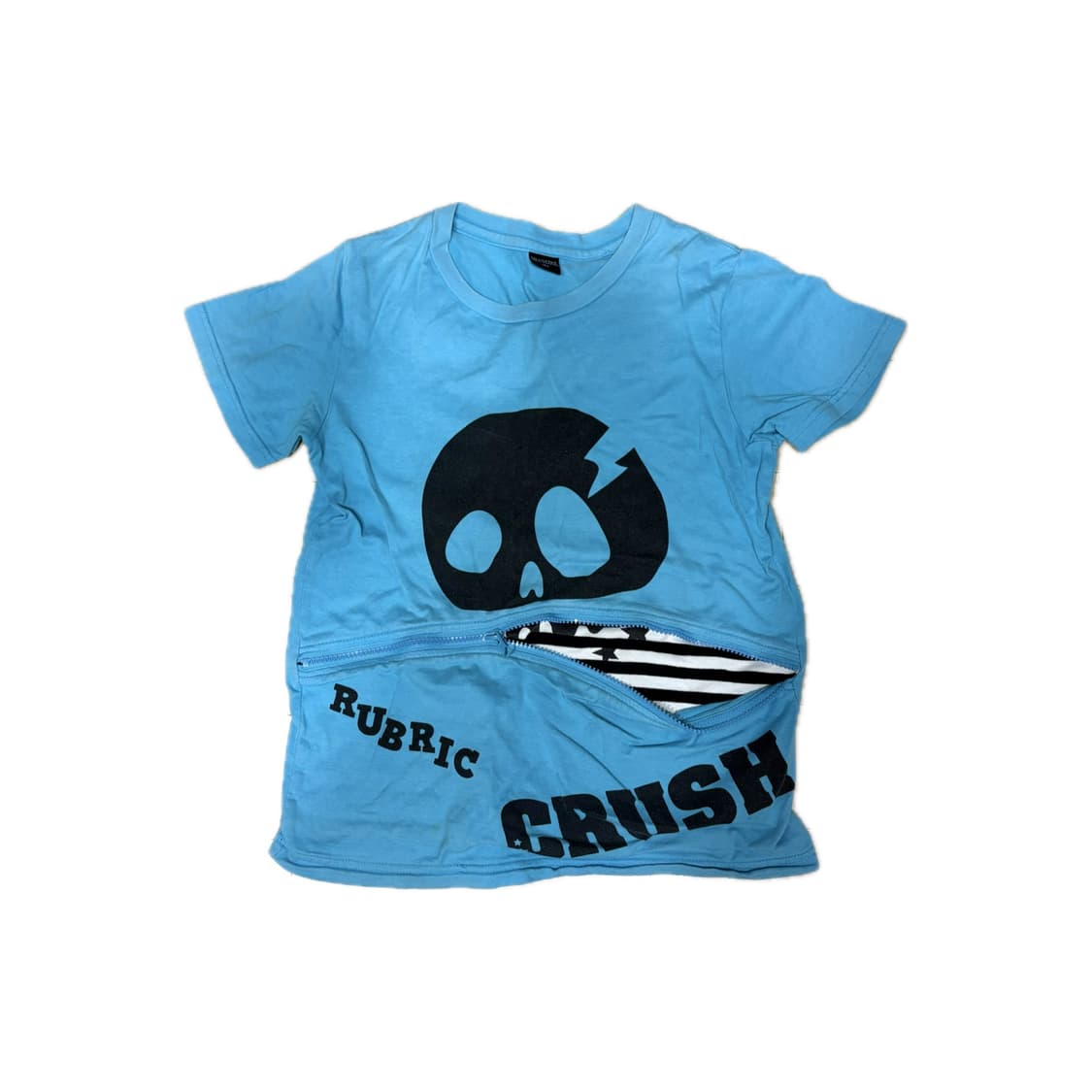 Y2k 빈티지 해골 스트라이프 반팔 skull t shirt  상품이미지1
