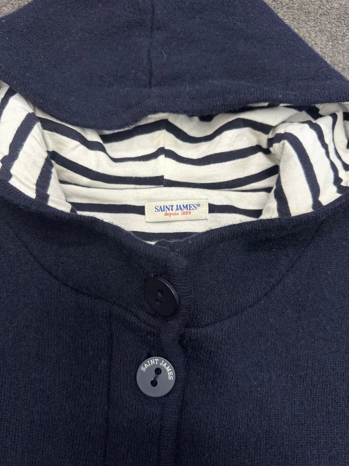 세인트제임스 네이비 후드 가디건 XXS 상품이미지6