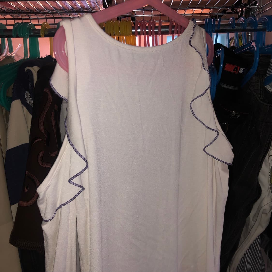 italian designers shoulder cutout top 상품이미지2
