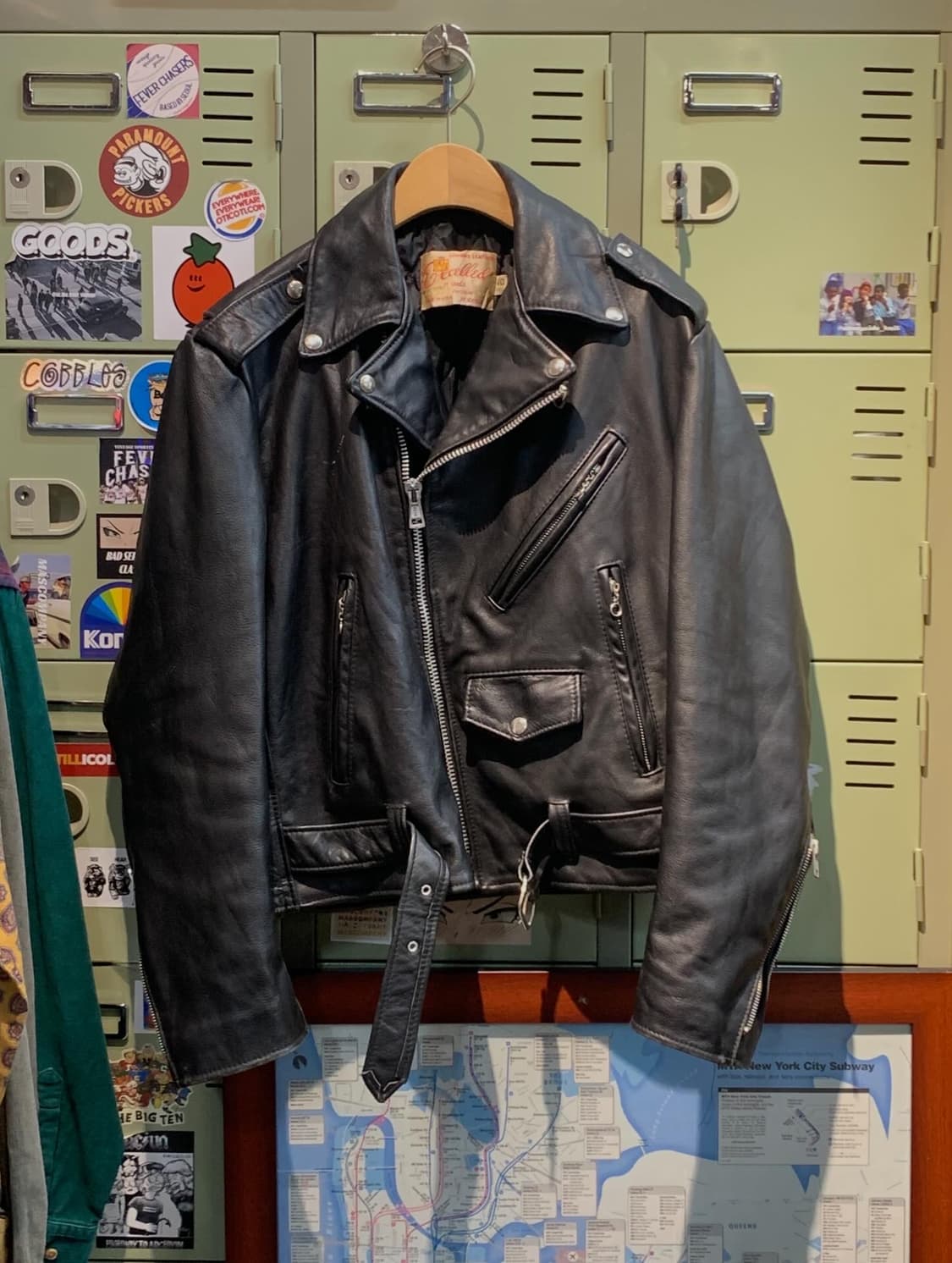 70s Excelled 레더 바이커 자켓 (40 REG) 상품이미지1