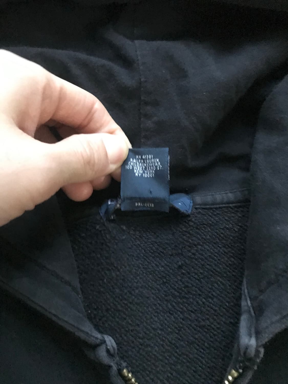 폴로 랄프로렌 포니 로고 블랙 후드집업 상품이미지8