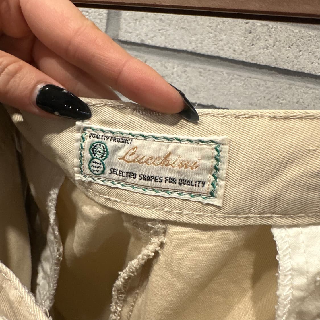 USA VINTAGE 핀턱 스트레이트 치노팬츠 버튼플라이 디테일 크림 상품이미지9