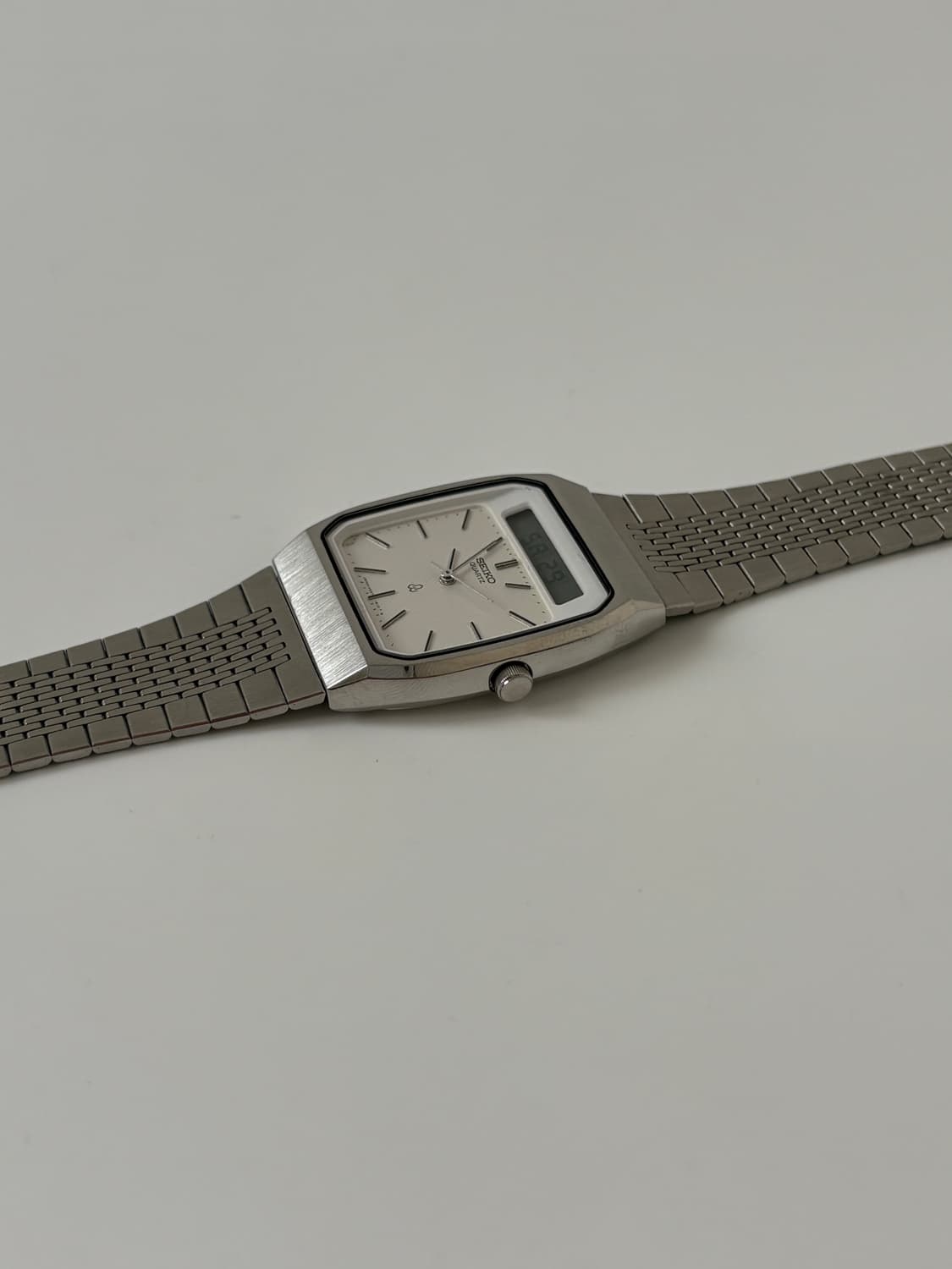 1980s Silver Square Ana-Digi Quartz 상품이미지5